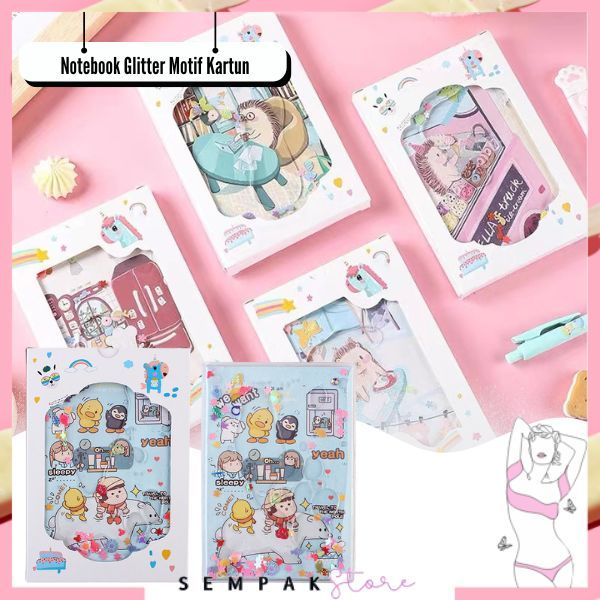 

SS Notebook Glitter Motif Kartun Buku Tulis Anak Glitter Karakter Buku Diary Kreatif Untuk Anak Anak