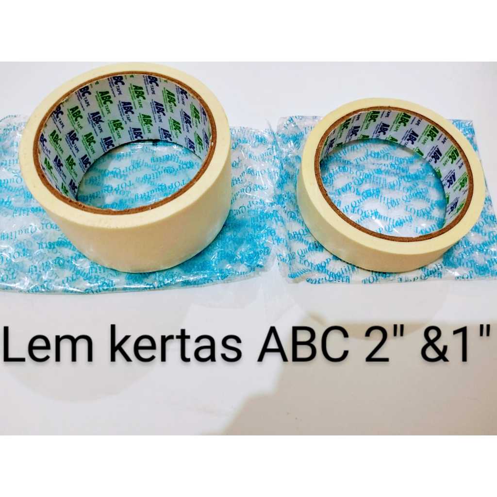 

Lem Kertas Lakban Kertas Isolasi ABC 2 Inch Panjang 15 Meter