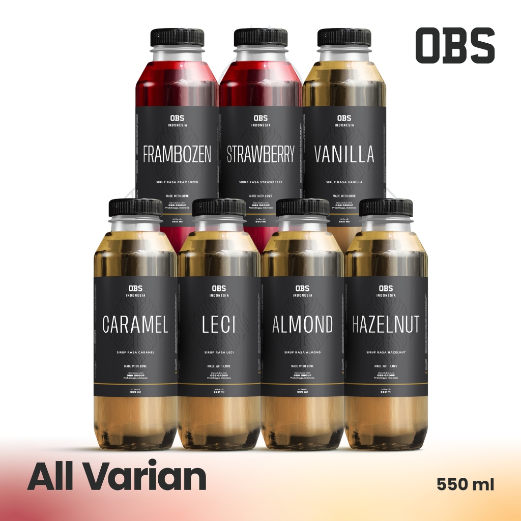 

OBS Sirup Aneka Rasa - Syrup All Variant Flavour 550ml