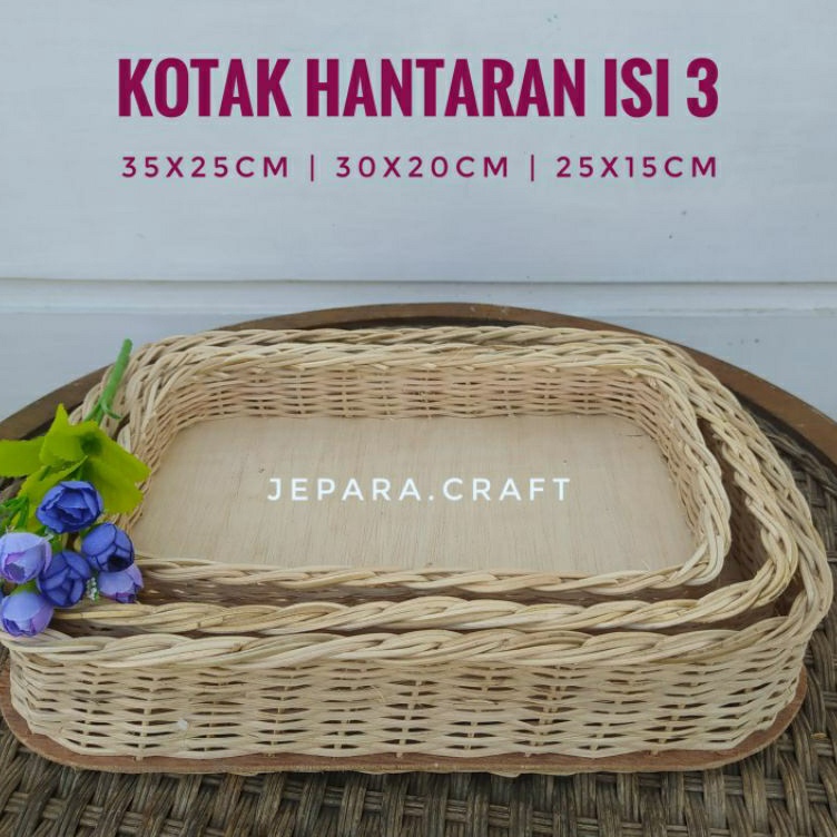 ART M47T kotak parcel 1set isi 3  Baki Lamaran Hantaran
