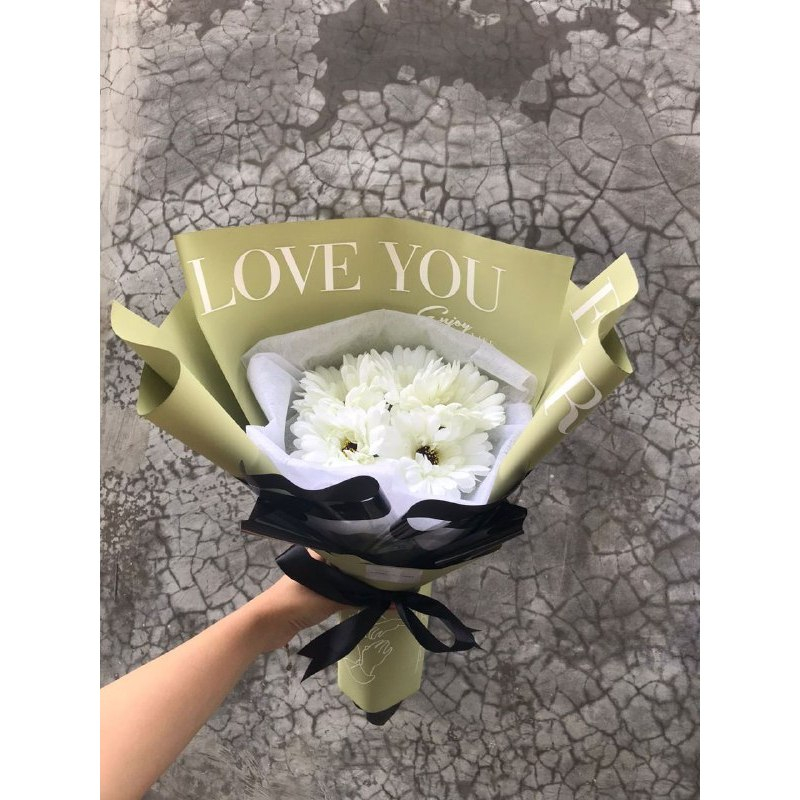 Buket Bunga Gerbera Putih Artificial / Buket Bunga Gerbera Vancyy Florist / Buket Bunga Gerbera Cant