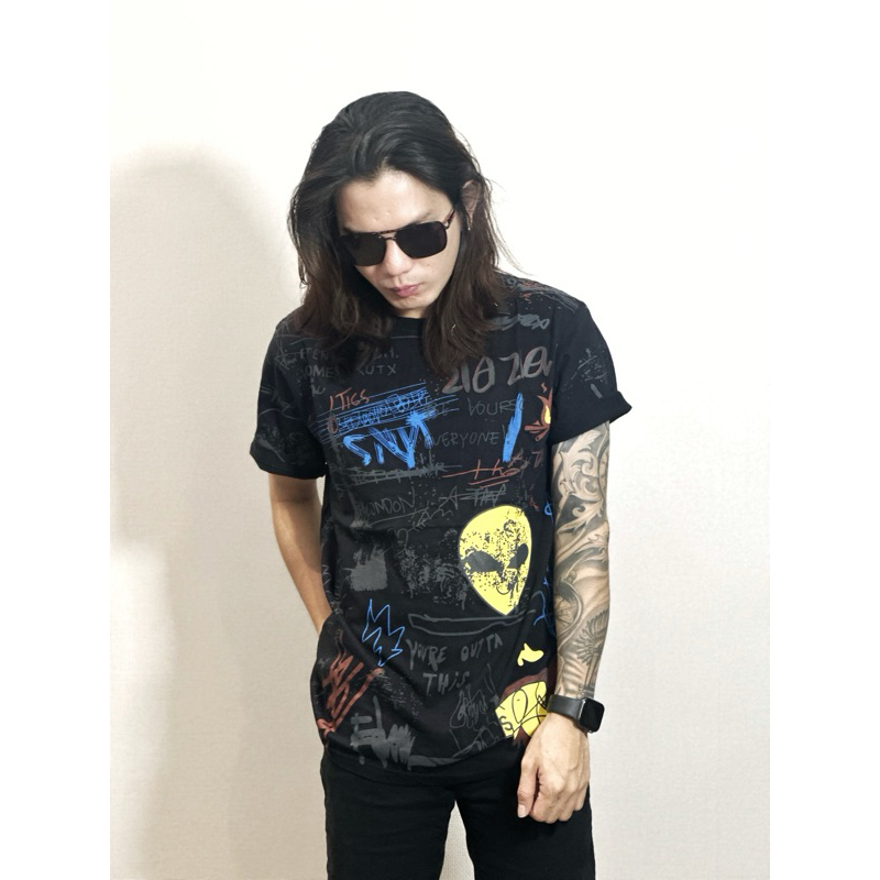 Nrky kaos distro aliens white kaos printing pria wanita