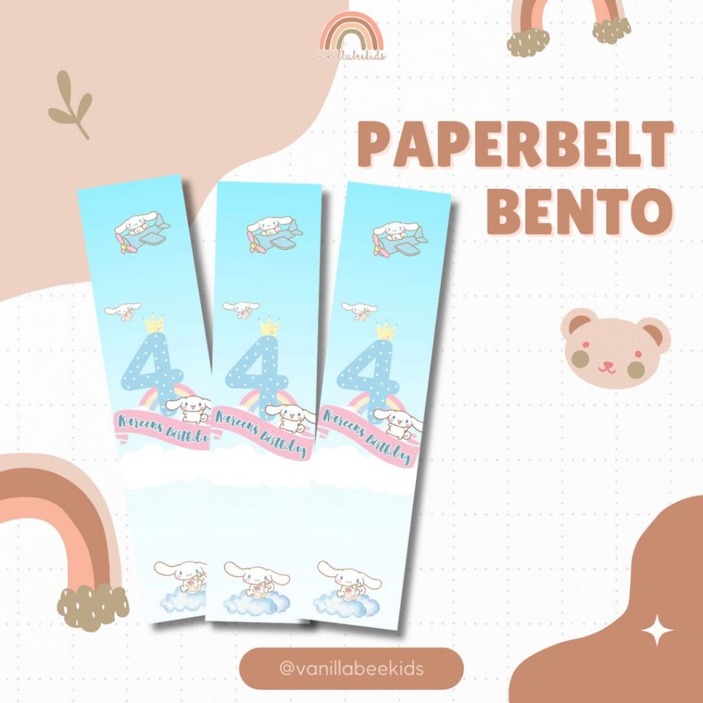 

Paperbelt Paper Belt Bento Custom Paper Belt Idul Fitri Paper Belt Ulang Tahun