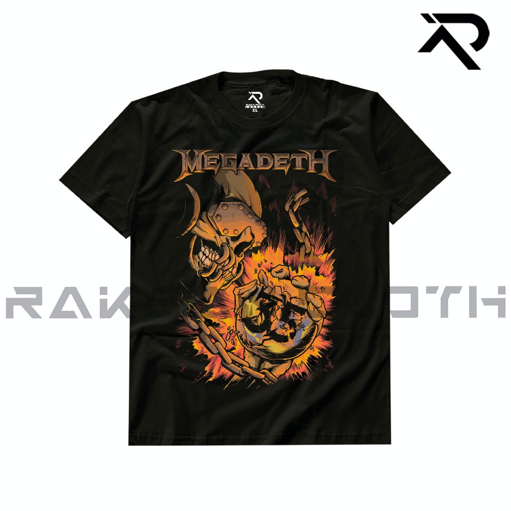 RKN Kaos Music Megadeth MUS-34 Unisex Combed 30s HITAM