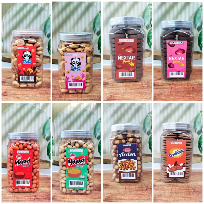 Snack/Kue Toples Lebaran Shizuka Hello Panda-Nextar Star-Mayasi-Arden-Ovaltine