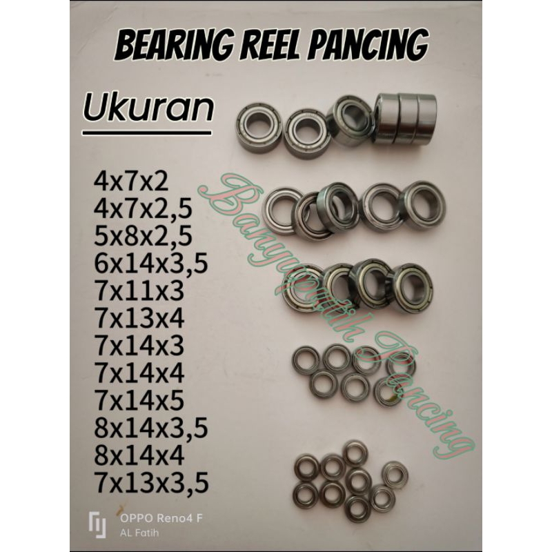 Bearing Reel Pancing / klaher pancing / bearing pinion gear / bearing line roller / bearing drive ge