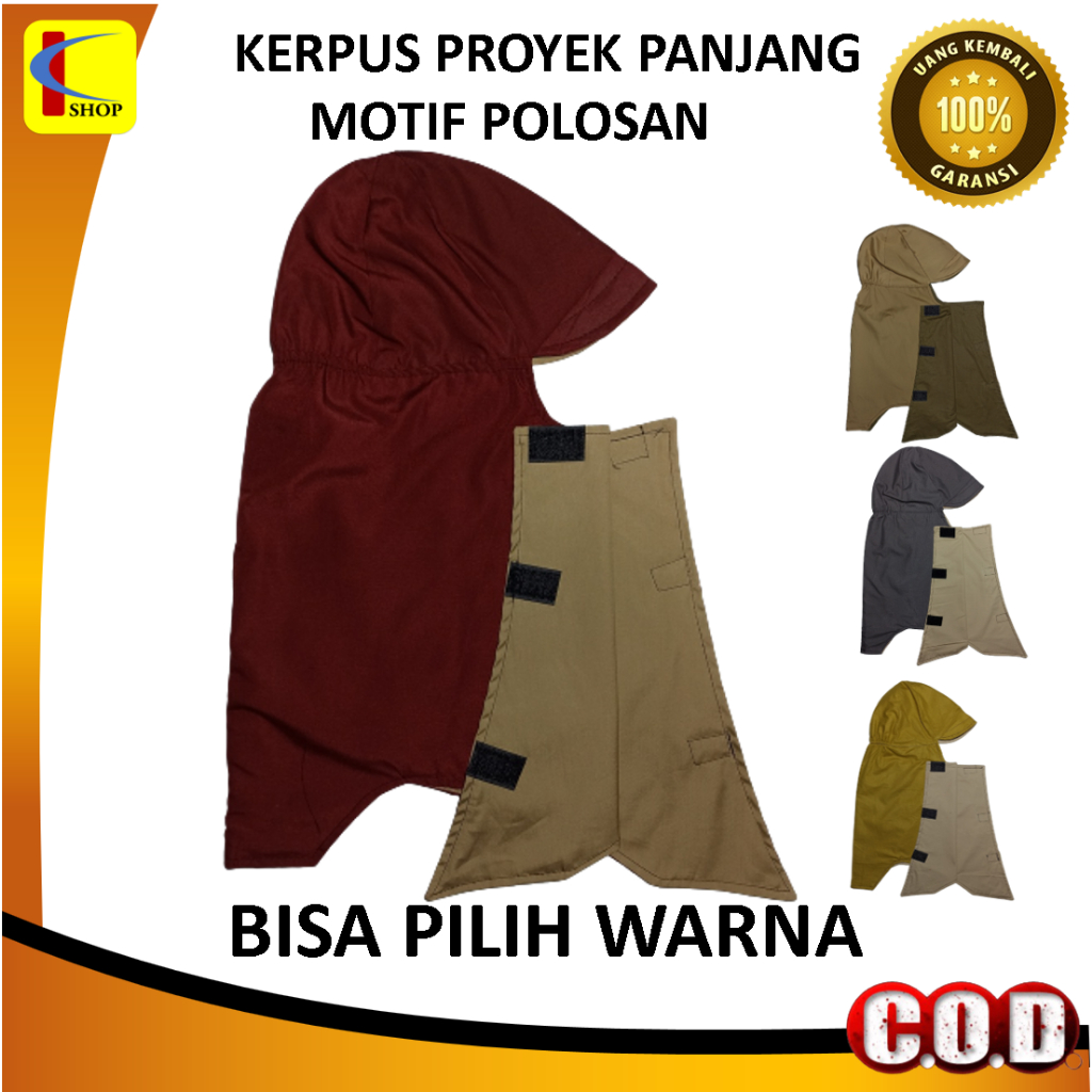 1 PCS Topi Kerpus Proyek Welder Panjang Polos Las SEBO Mancing Bahan Katun Adem Bisa Dipakai Bolak B