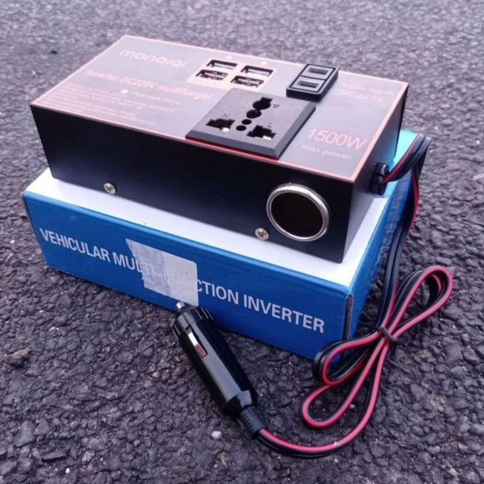 INVERTER MOBIL 1500WATT DC TO AC MULTIFUNGSI