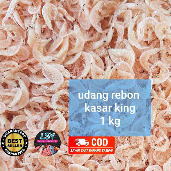 

Promo ikan asin udang rebon kasar super hepi kasar 1kg