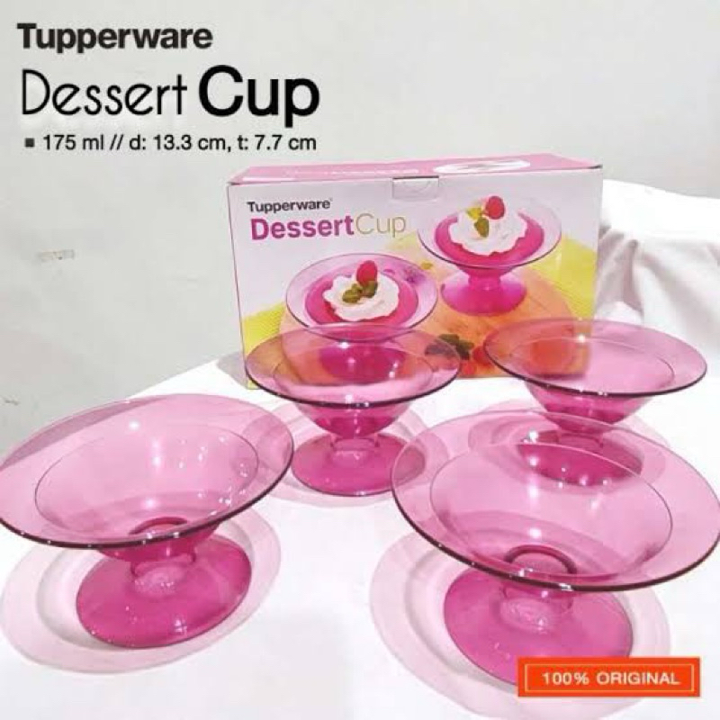 TUPPERWARE Dessert Cup Set & Box Termurah
