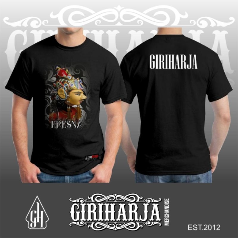 Kaos wayang golek Kresna / kaos wayang golek Giri Harja / Kaos wayang golek sunda / kaos tangan pend