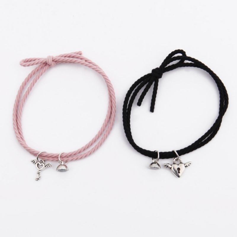 2PCS GELANG COUPLE MAGNET COUPLE BRACELET GELANG PASANGAN TALI TANGAN COUPLE PACAR GELANG TANDA CINT