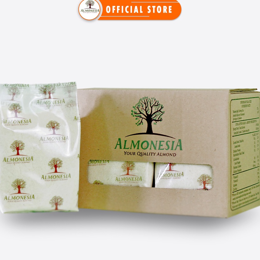 

HJ6 Almond Bubuk Almonesia Extra Fine Almond 1 kg Kemasan 25gr x 4