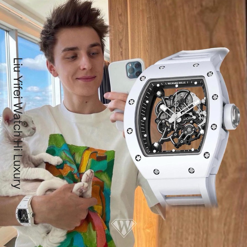 Richard Mille 055 Bubba Watson RM 055 BBRF Titanium And White Ceramic Fullset