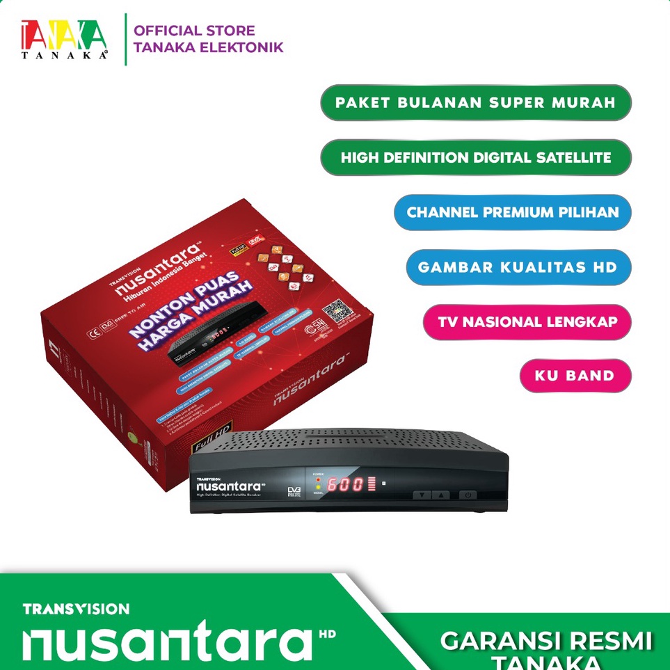 fL RECEIVER TRANSVISION NUSANTARA HD MERDEKA Stock Banyak