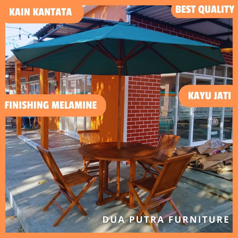 PAYUNG TAMAN, PAYUNG CAFE, PAYUNG JATI, TENDA PAYUNG OUTDOOR, TENDA CAFE, SET MEJA PAYUNG DLL
