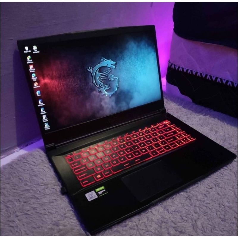 MSI GF63 THIN  i7 GEN 10 RAM  16 GB GTX 1650 FULLSET MULUS 95%