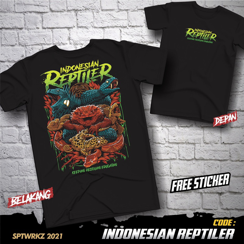 KAOS REPTILE KAOS PECINTA REPTILE REPTILE INDONESIA REPTILER REPTILE LOVER REPTILE ADDICTED TSHIRT R