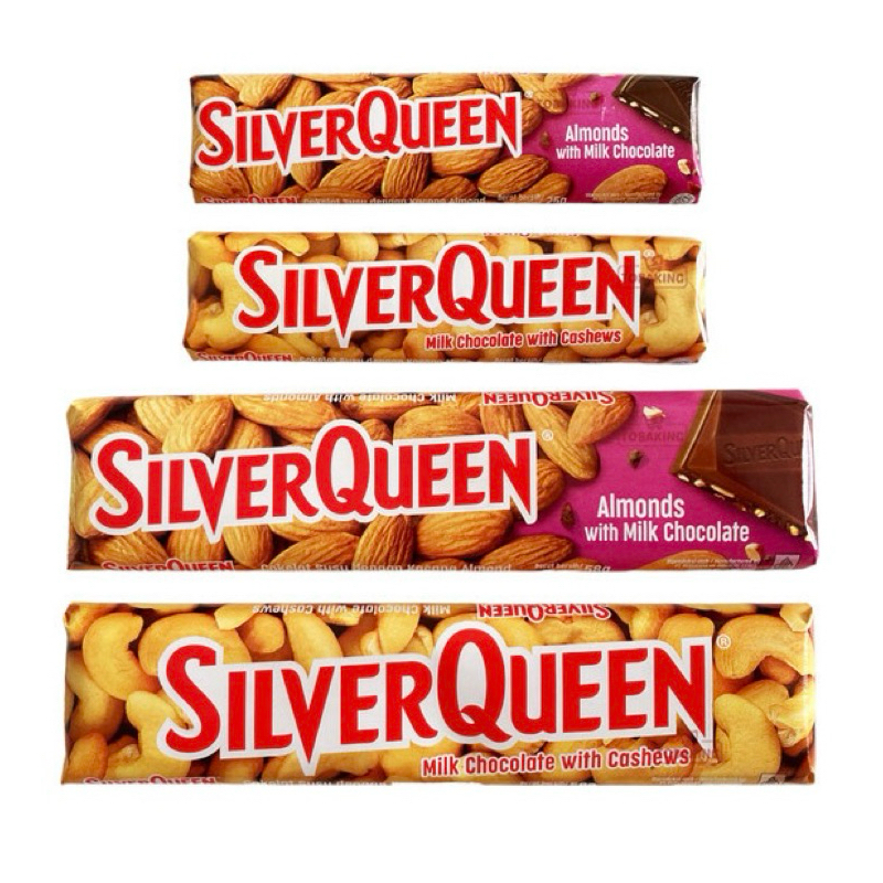 (READY) PROMO GROSIRAN COKLAT SILVERQUEEN TERMURAH 58Gram | harga grosir silverqueen rasa cashews si