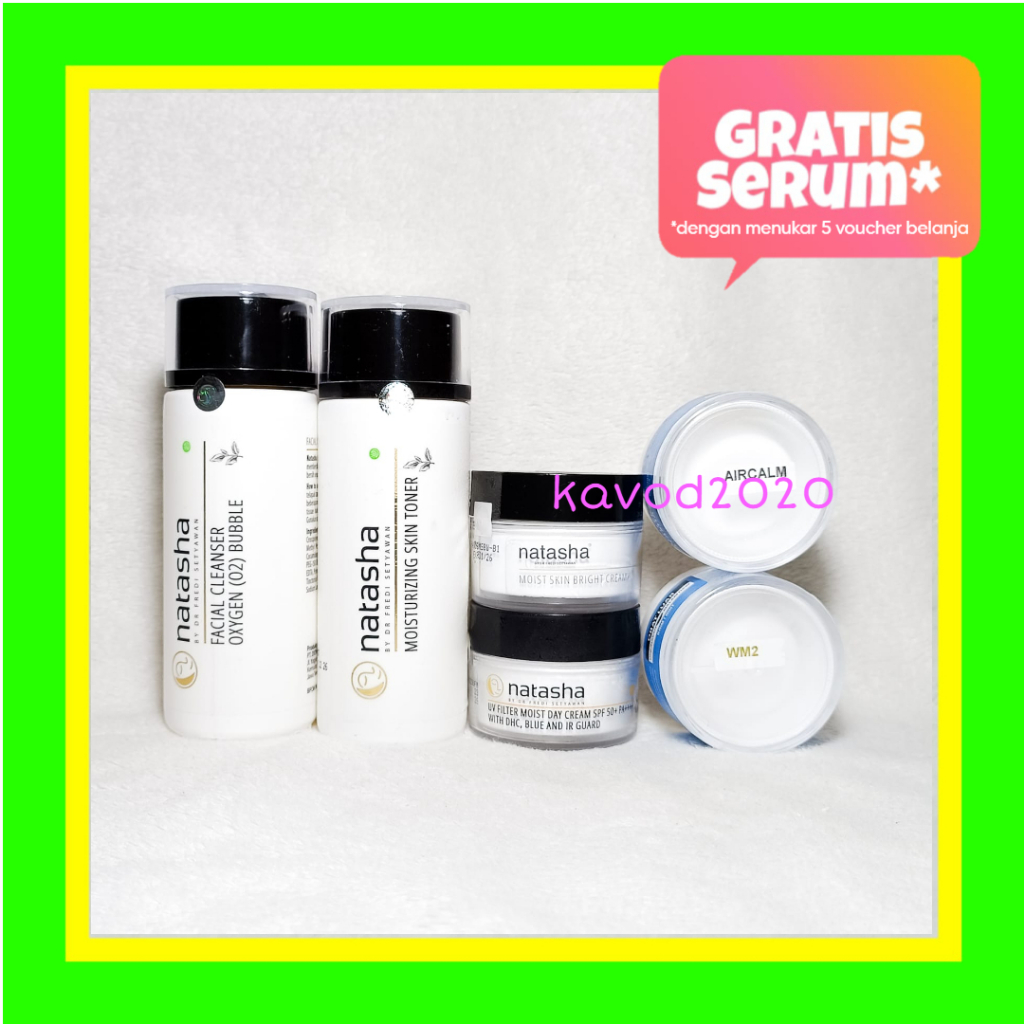 Natasha Skin Care Paket Glowing 2 by dr Fredi Setyawan Original Krim Pencerah (O2,ST,MSkinBrt,UVF,WM