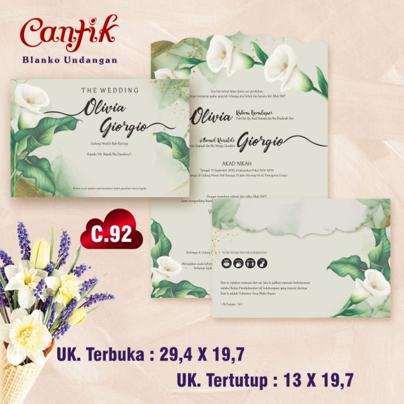 Blanko undangan cantik 92