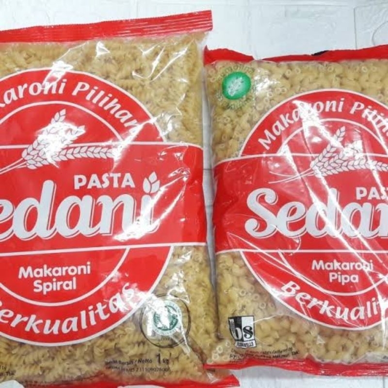 

Sedani Makaroni Pipa Spiral ukuran 1kg