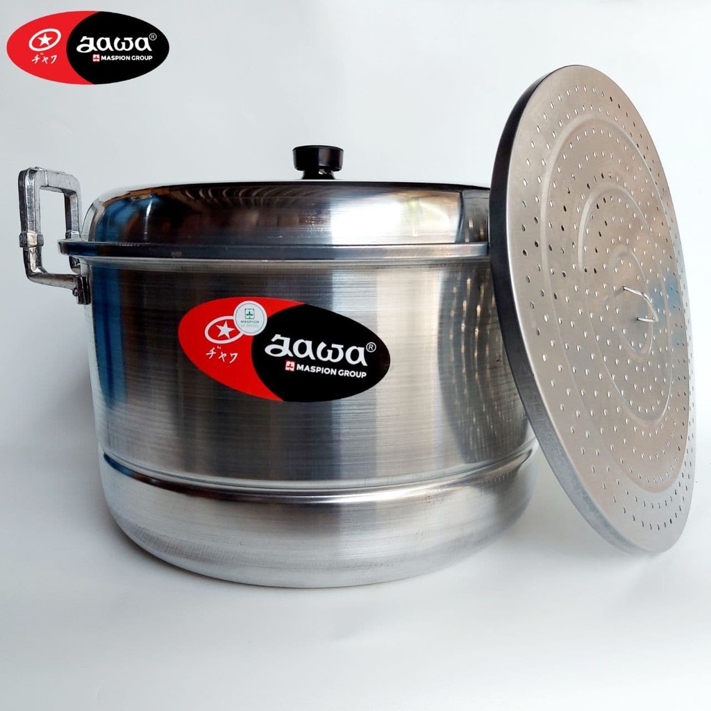 (NO RETUR) JAWA Panci Dandang Kukusan Aluminium Ukuran 60 cm