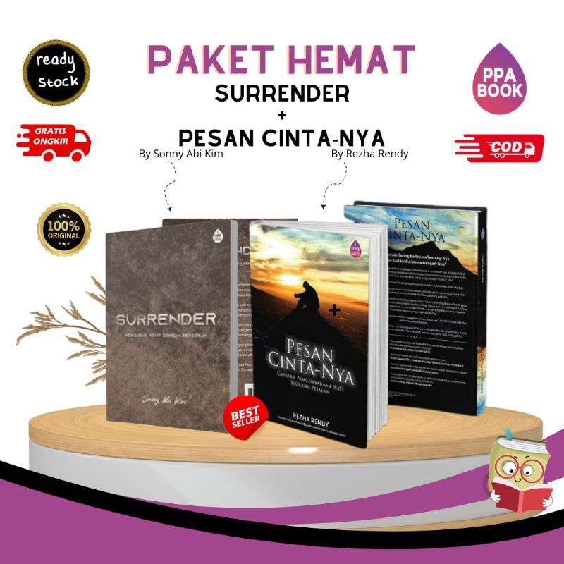 paket hemat buku surrender by sonny abi kim | pesan cinta-Nya by rezha rendy original ppa book