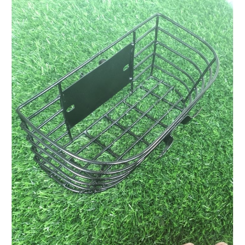 Keranjang besi Sepeda lipat Fronblok Rak depan klasik Sepeda lipat