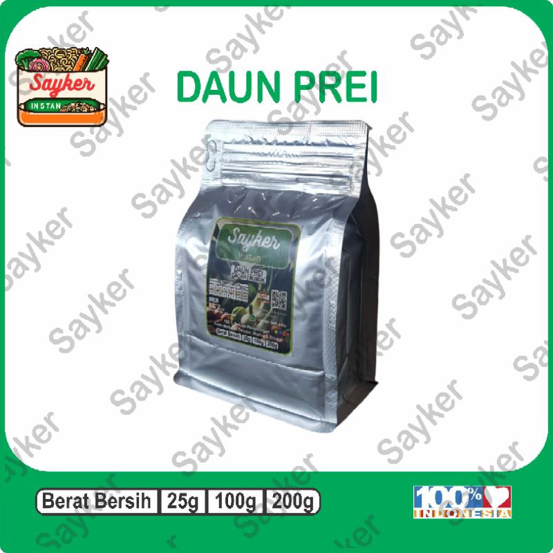 

Daun Prei Kering, Cacah ( 25gr & 100gr ) Sayker