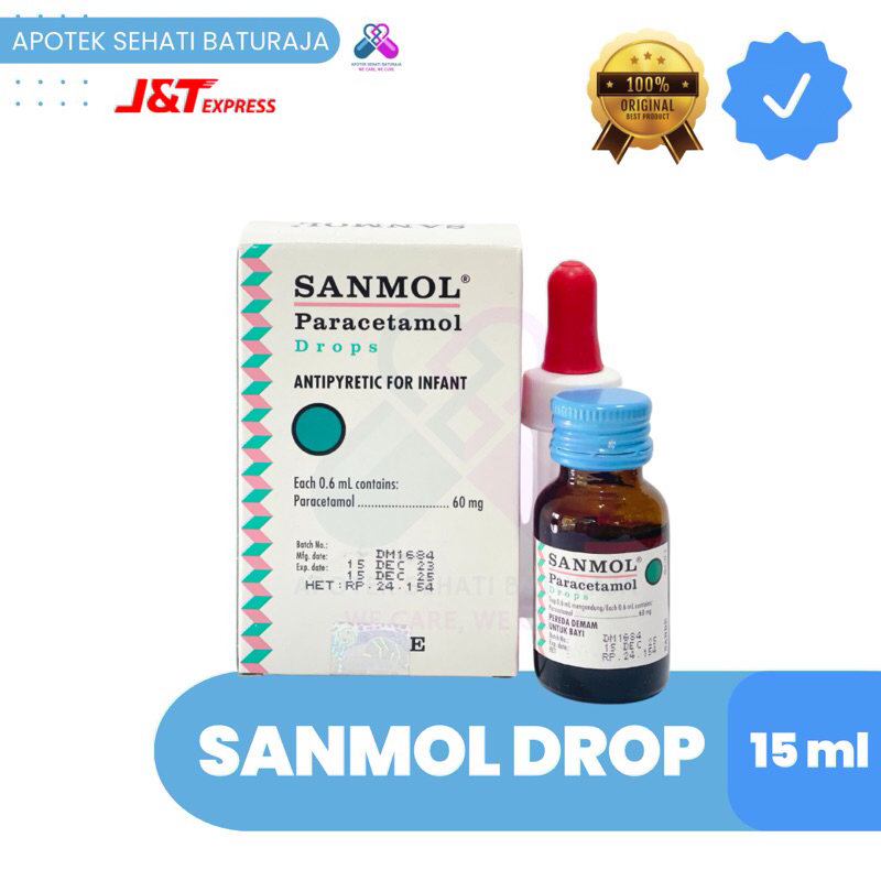 [GRATIS ONGKIR] SANMOL DROPS | PARACETAMOL BAYI TETES| SANMOL PARACETAMOL 15ml | OBAT DEMAM BAYI