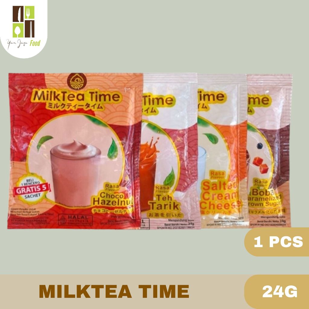 

Milktea Time Teh Tarik/ Cream Cheese / Brown Sugar / Choco Hazelnut 24g 1 PCS