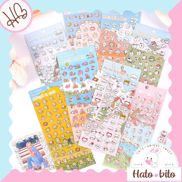 

Sticker mini xiaochong cute deco stiker lucu diy jurnal scrapbook HB1656