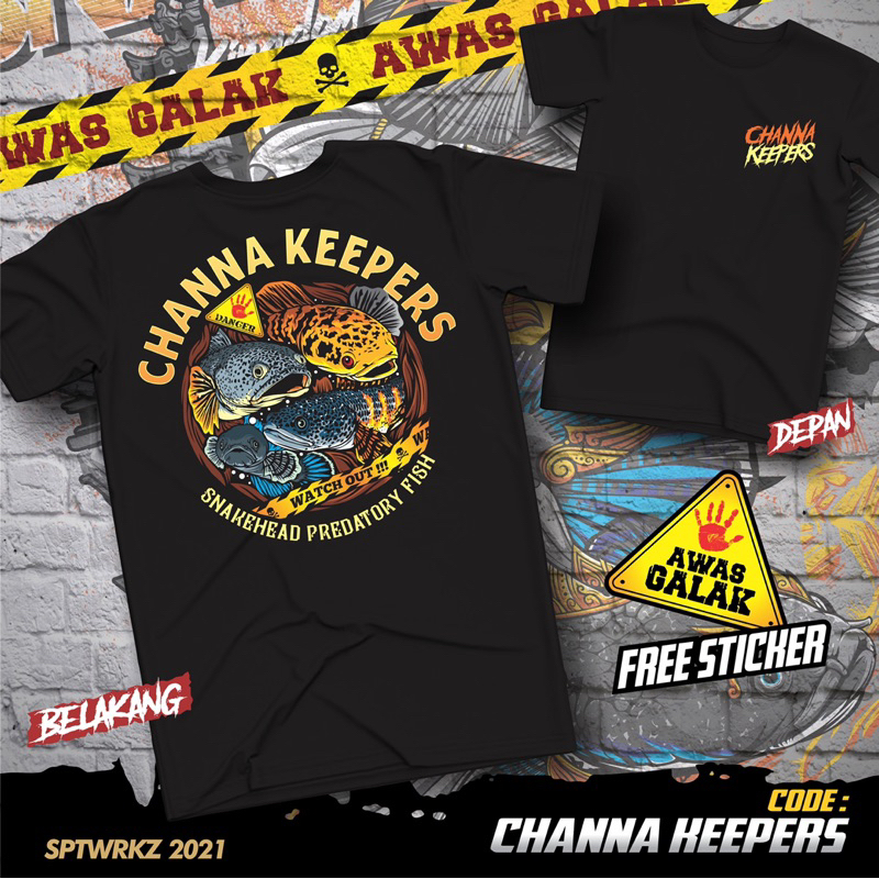 KAOS CHANNA CHANN LOVER CHANNA ADDICTED IKAN CHANNA IKAN GABUS KAOS IKAN PECINTA IKAN PECINTA IKAN C