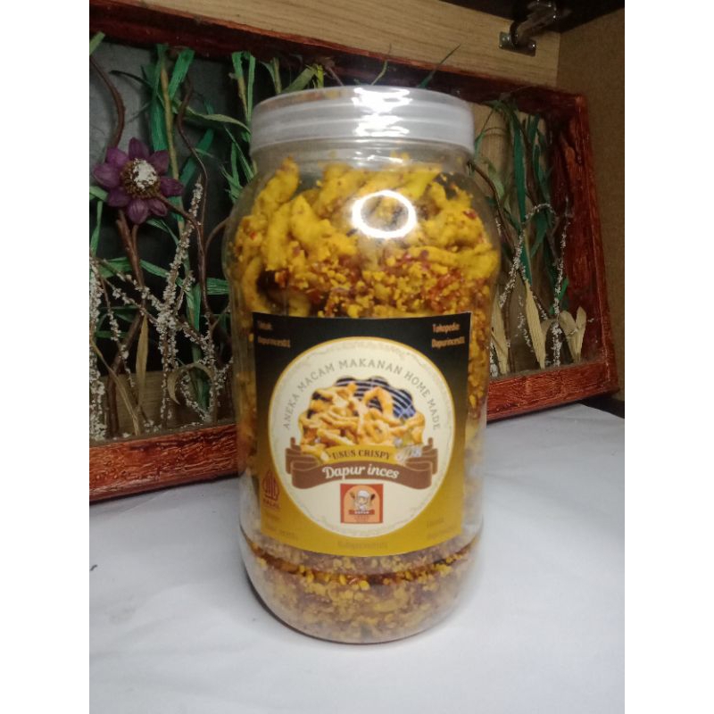 

Usus Crispy 1Toples besar 500gr rasa Chilli Oil Dapur Inces