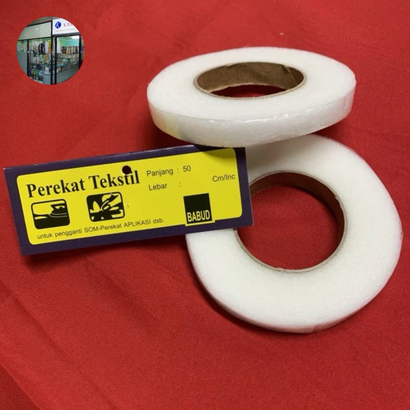 perekat textile lem textile lemsom lebar 1cm