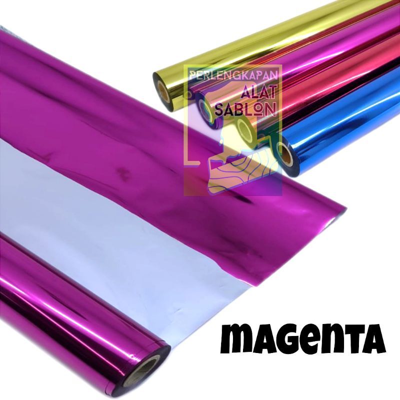 

PLASTIK KERTAS FOIL SABLON MAGENTA 64CMX5M