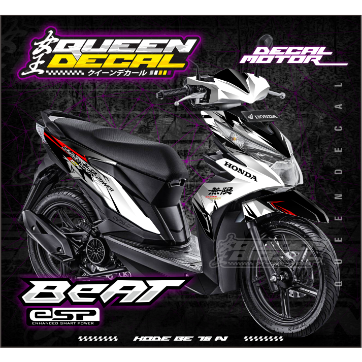 STIKER DECAL BEAT ESP 2017-2019 / Stiker Decal Motor BEAT ESP Full Body Desain Custom Racing - BE
