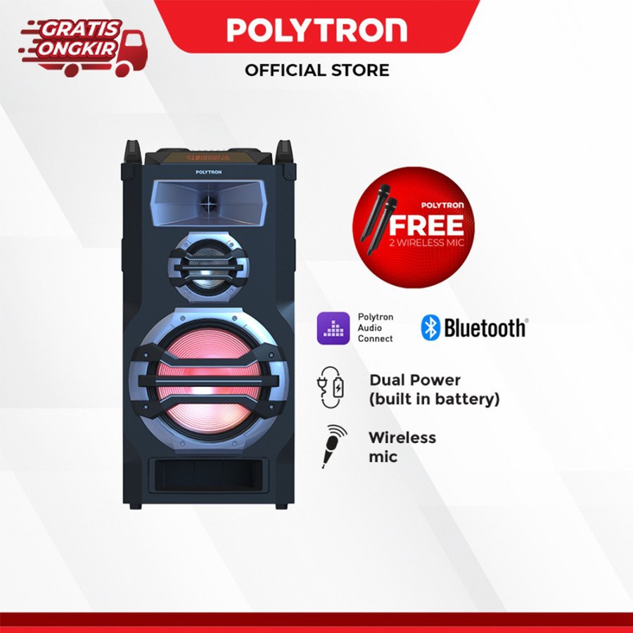 SPEAKER POLYTRON PTS 12KF15 / POLYTRON PORTABLE SPEAKER BLUETOOTH PTS 12KF15
