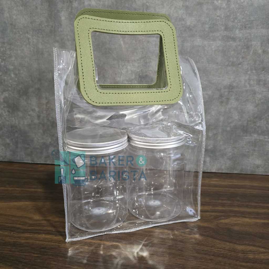 

Plastik Bag Mika Green 25x20x10cm plastic bag Hampers Gift toples kue