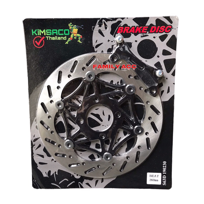 DISC PIRINGAN CAKRAM LEBAR 260MM MODEL DUCATI BLACK FREE BREKET PNP BEAT SCOOPY VARIO 125/150 GENIO 