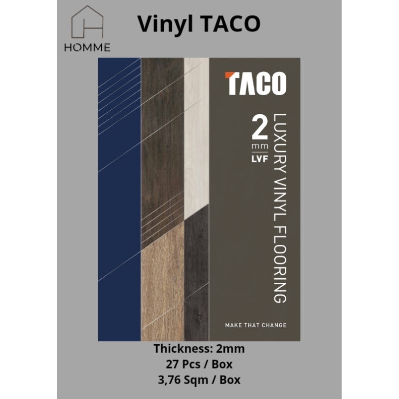 TACO Vinyl Lantai 2mm-Vinyl Flooring-Lantai Kayu-Tebal 2mm