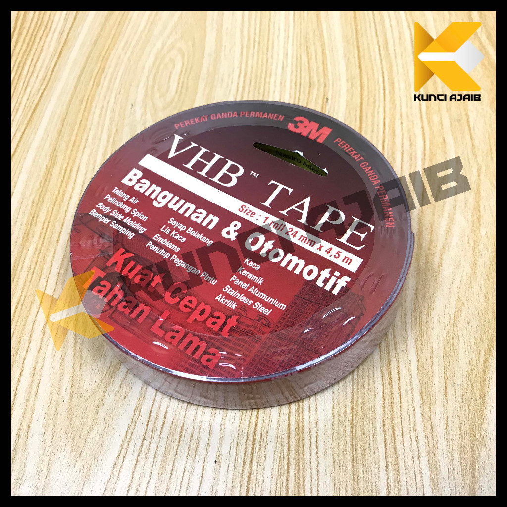 

3M VHB Double Tape ORIGINAL 24mm x 4.5m - Busa Perekat Ganda Permanen