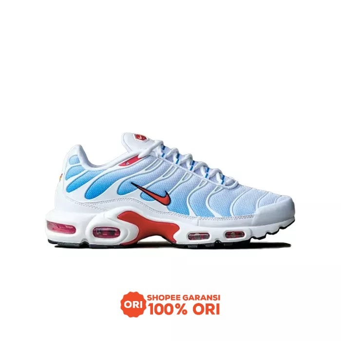 Sepatu Pria NIKE AIR MAX PLUS TIDED 2022 WHITE RED BLUE - 604133423