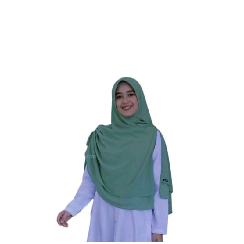 KHIMAR KERUT PINGGIR WARNA HIJAU WARDAH
