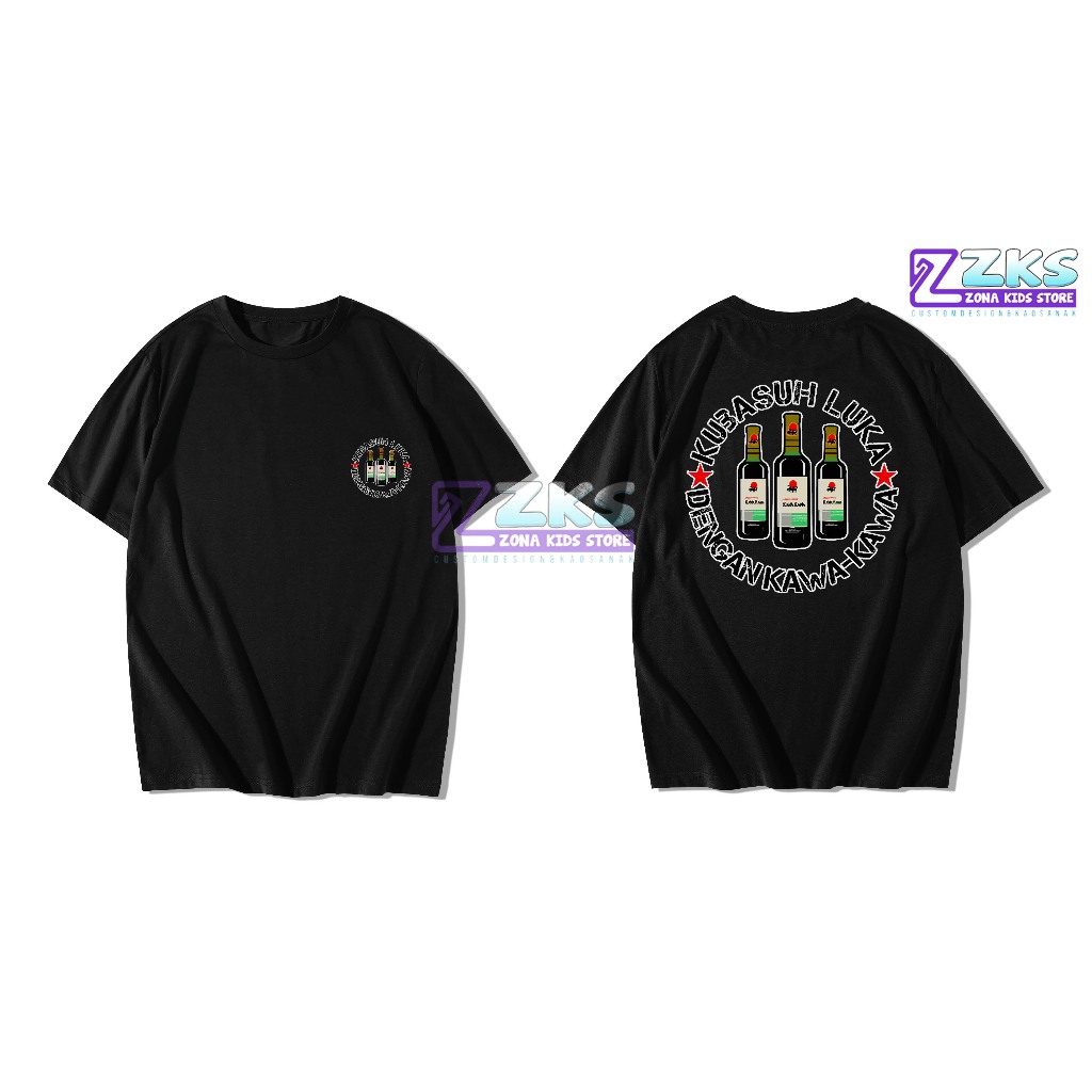 KAOS MINUMAN TERLARIS | BAJU KATA KATA KEREN | KUBASUH LUKA DENGAN KAWA KAWA | KAOS KATUN | ZONAKIDS