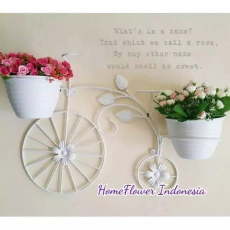 Rak bunga model sepeda