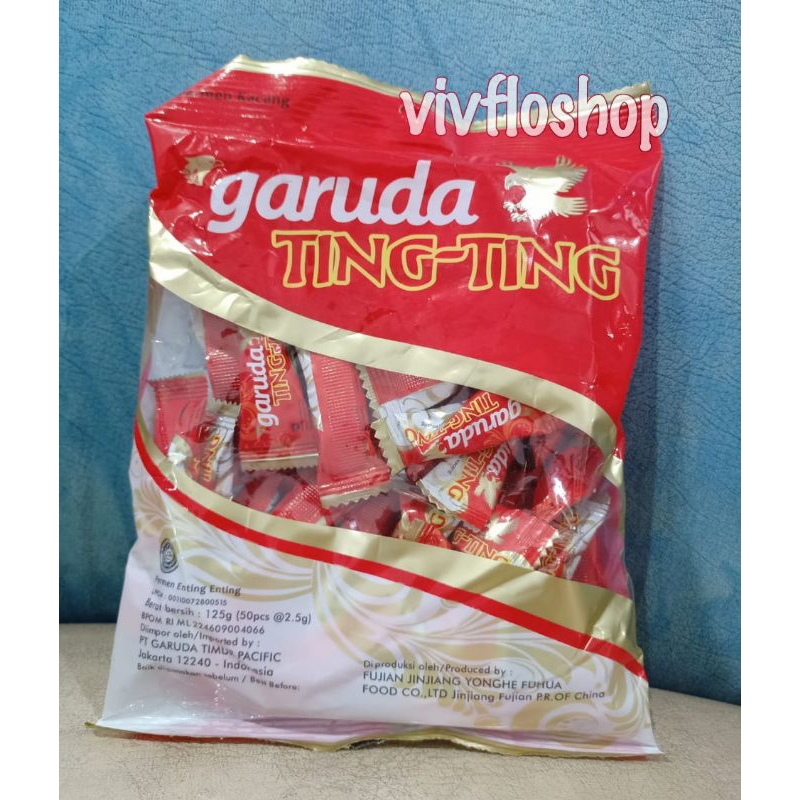 

Grosir & Eceran Permen Ting Ting Garuda / Ting Ting Kacang Garuda Kemasan 125 gram