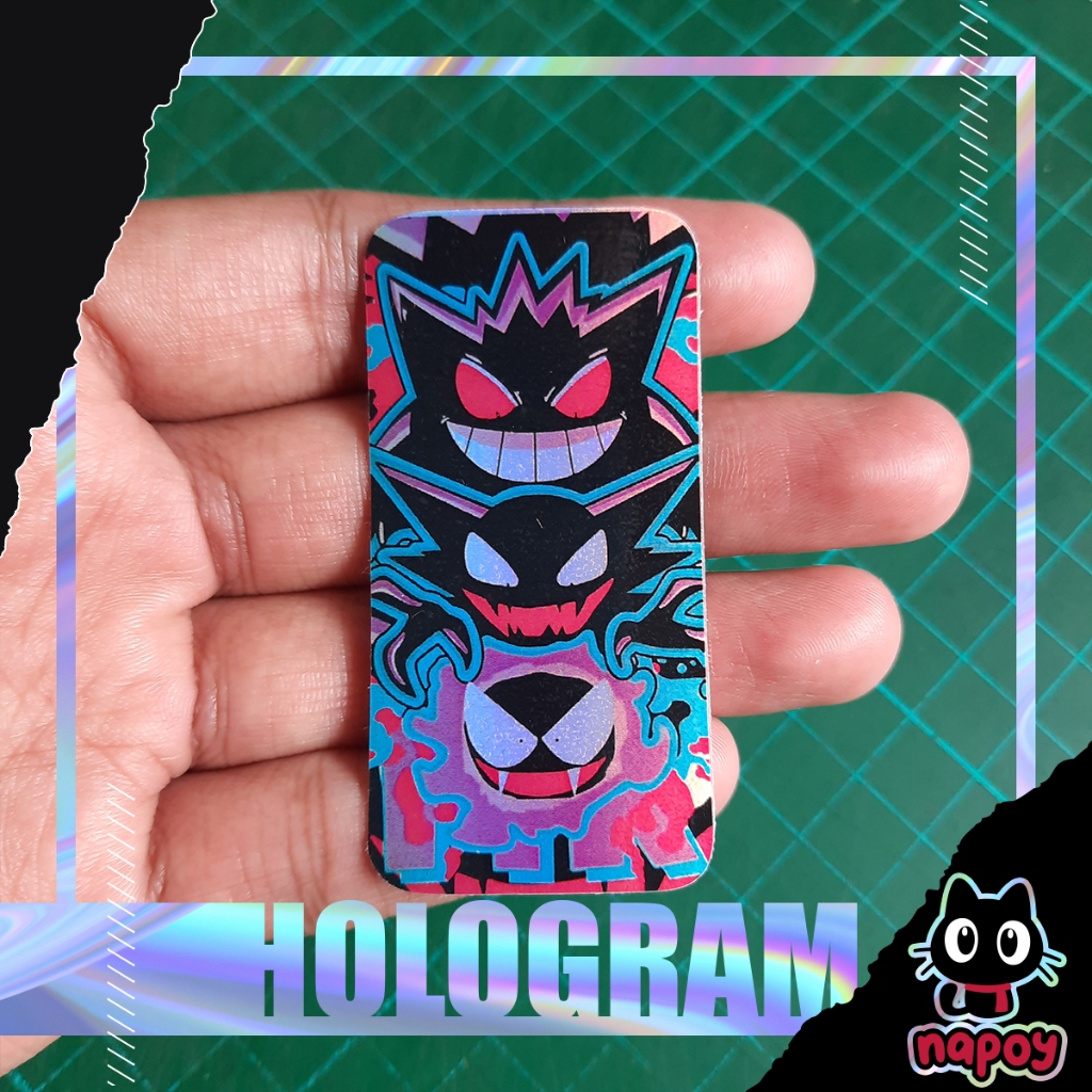 Stiker Hologram Anime Pokemon Gengar Haunter Gastly