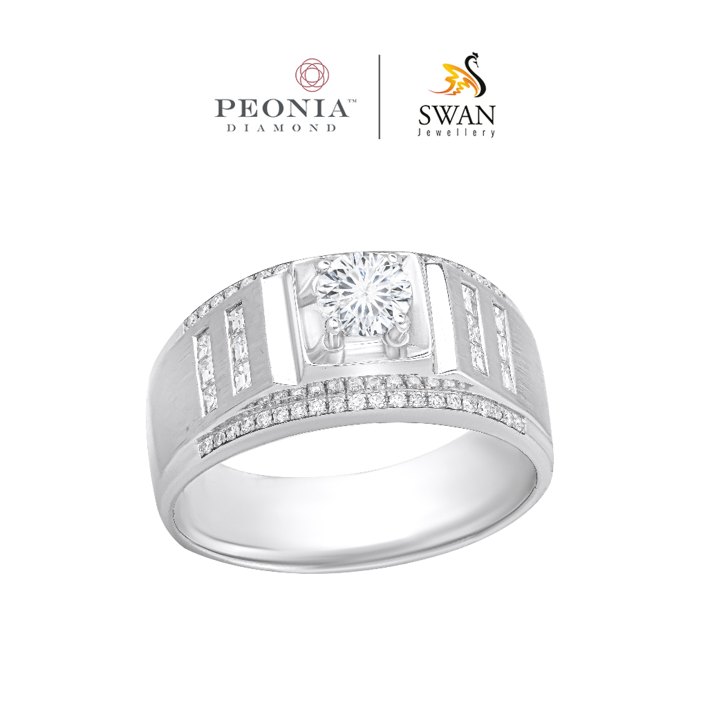 Cincin Berlian Pria Peonia 0.4 Sertifikat GIA FMR1303100 By Swan Jwl